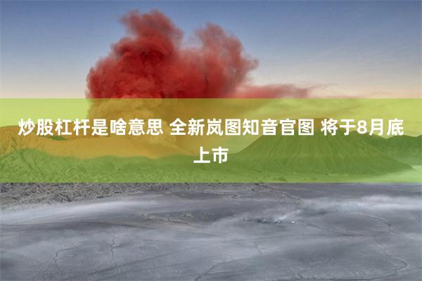 炒股杠杆是啥意思 全新岚图知音官图 将于8月底上市