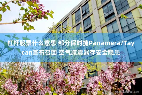 杠杆股票什么意思 部分保时捷Panamera/Taycan宣布召回 空气减震器存安全隐患