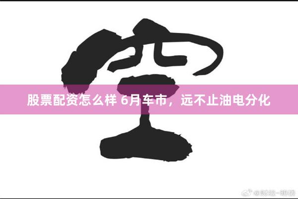 股票配资怎么样 6月车市，远不止油电分化